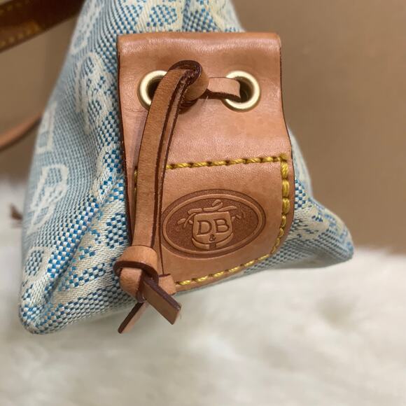 DOONEY & BOURKE Turquoise Blue East West Vintage Zip Top Signature Tassel Tote - Picture 8 of 14